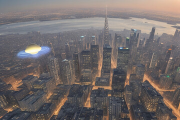 ufo in the air. Generative AI