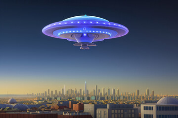 ufo in the air. Generative AI