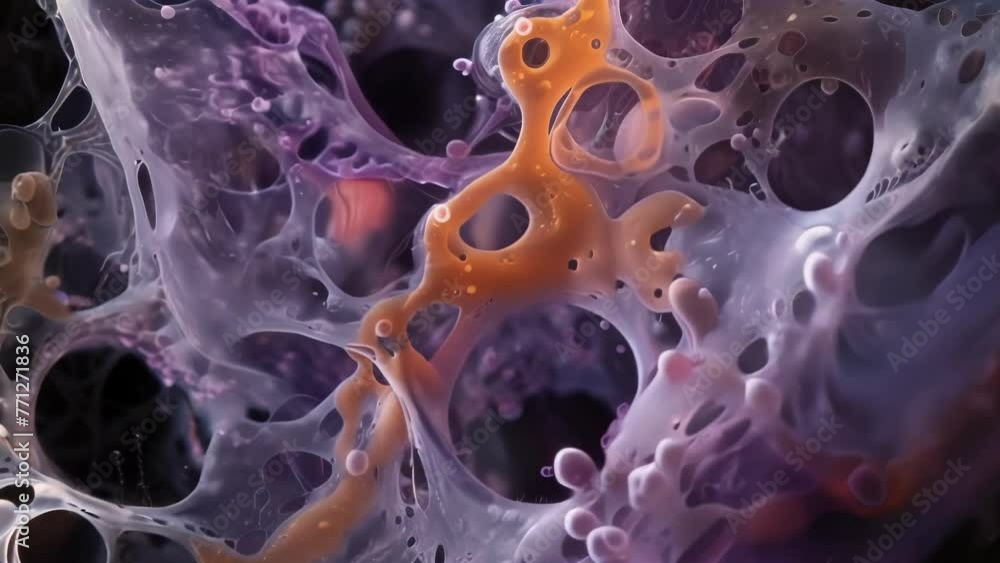 Poster a microscopic image of a nematodes digestive system showing the intricate network of tubes and chamb