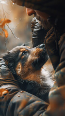 Close-up realistic depiction of an animal rescue operation - obrazy, fototapety, plakaty