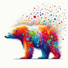 Obraz premium Isolated Colorful Animal on a Clear PNG Canvas, Generative AI