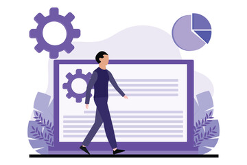 Business Management Flat Design Illustration