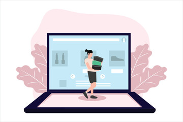 E Commerce Flat Illustration Design