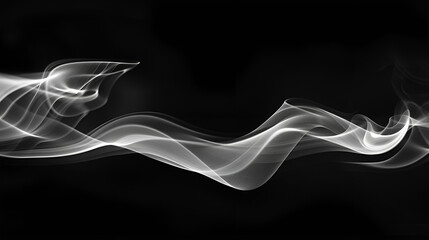 A black background with a smoke. White smoke on a black background .