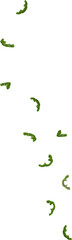 falling green paprika sliced