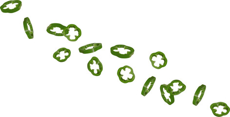 green paprika sliced