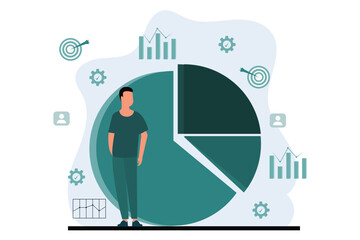 Business Management Flat Design Illustration