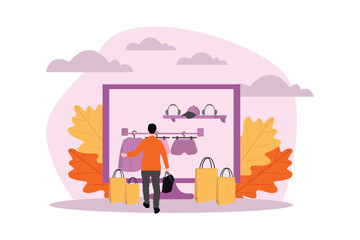 E Commerce Flat Illustration Design