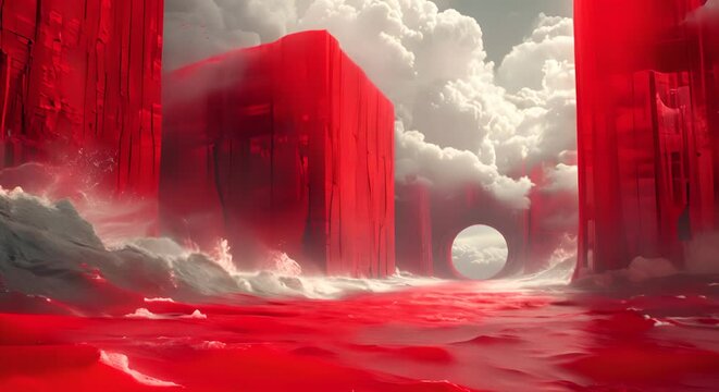Visionary ideas catapulting over red ocean walls