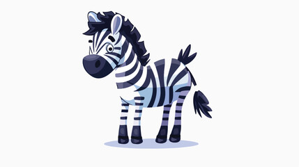 Fototapeta na wymiar Cute zebra cartoon icon vector illustration graphic
