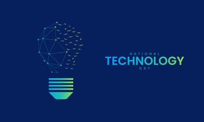 National Technology Day. Technology Day creative design for social media post. 3D Illustration