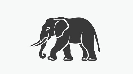 Elephant outline logo simple vector illustration 
