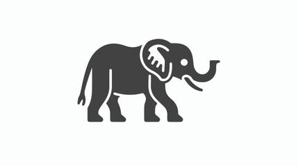 Elephant outline logo simple vector illustration 