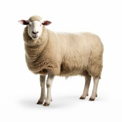 Obraz premium Sheep isolated on white background