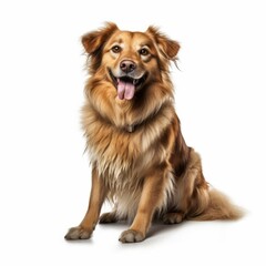 Dog isolated on white background