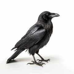 Fototapeta premium Raven isolated on white background