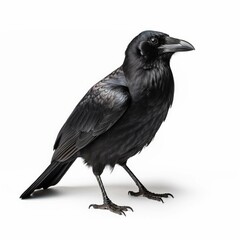 Obraz premium Crow isolated on white background