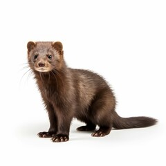 Mink isolated on white background