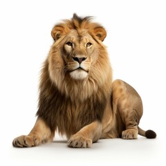 Lion cat isolated on white background