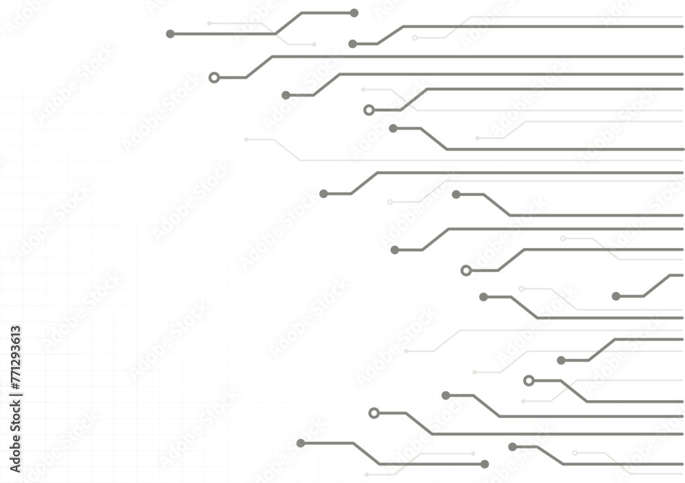 Poster abstract technology geometric circuit broad line and dot connection background vector illustration.