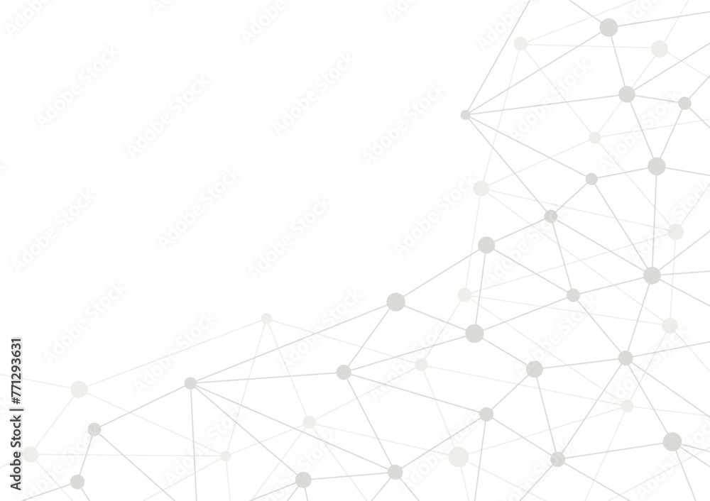 Poster abstract technology lines and dots connection geometric polygon mesh background vector illustration.