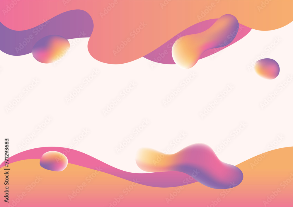Poster abstract wave and liquid fluid shape background with copy space vector illustration