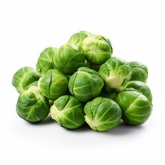 Brussels Sprouts isolated on white background