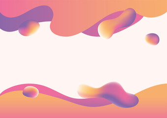 Abstract wave and liquid fluid shape background with copy space vector illustration