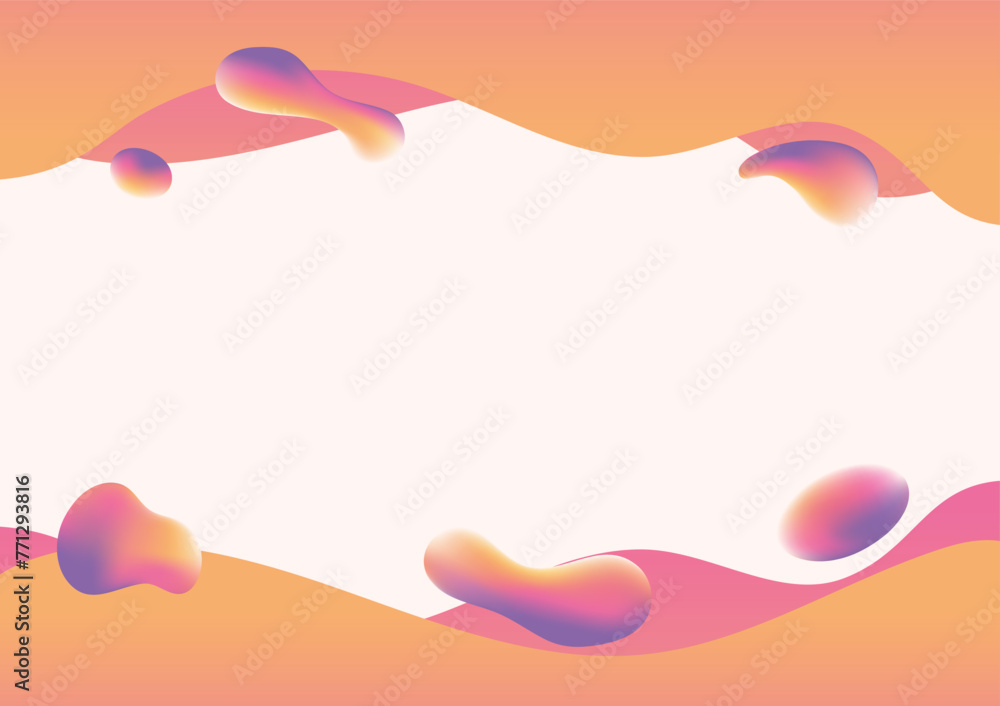 Poster abstract wave and fluid liquid shape background with copy space vector illustration