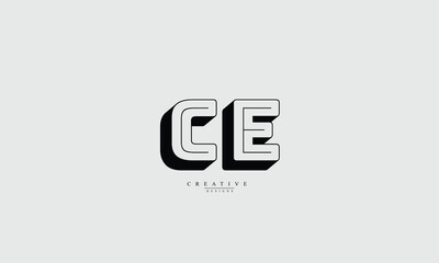 Alphabet letters Initials Monogram logo CE EC C E