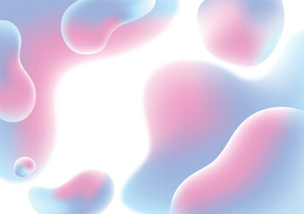 abstract fluid shape and blur gradient blue and pink color background vector illustration