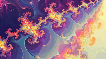 Fototapeta na wymiar Fantasy chaotic colorful fractal pattern