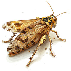 Locusts Cartoon Icon, isolated on transparent background, Illustrations PNG