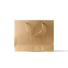 Kraft shopping bag isolated on transparent background , can be used in a variety of industries,...