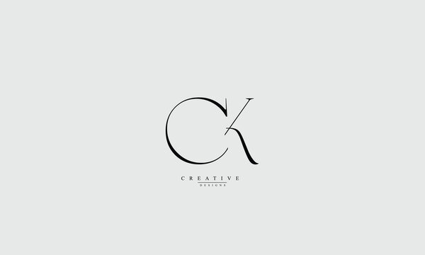 Alphabet letters Initials Monogram logo CK KC C K