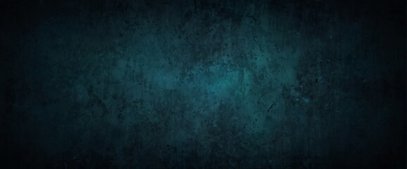 Deep sapphire to dark teal color gradient wall texture grunge rough abstract with scratches and small cracks from Generative AI - obrazy, fototapety, plakaty