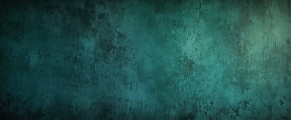 Jade green to turquoise blue color gradient wall texture grunge rough abstract with scratches and small cracks from Generative AI - obrazy, fototapety, plakaty