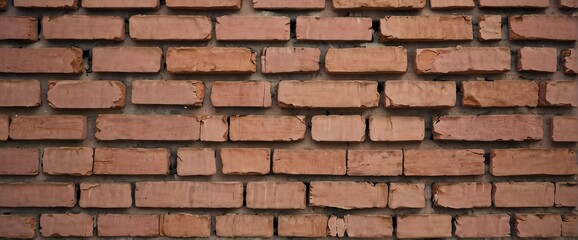 Obraz premium Pink brick wall texture grunge rough abstract with scratches and small cracks from Generative AI