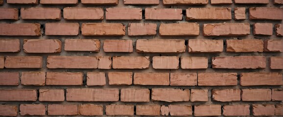 Pink brick wall texture grunge rough abstract with scratches and small cracks from Generative AI