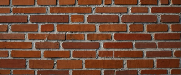 Obraz premium Red brick wall texture grunge rough abstract with scratches and small cracks from Generative AI