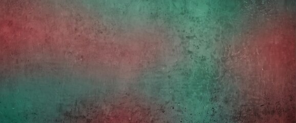 Raspberry pink to mint green color gradient wall texture grunge rough abstract with scratches and small cracks from Generative AI