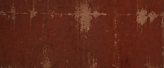 Obraz premium Red wall texture grunge rough abstract wall texture grunge rough abstract with scratches and small cracks from Generative AI