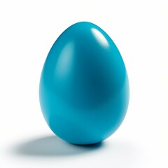 Blue Easter Egg isolated on white background
