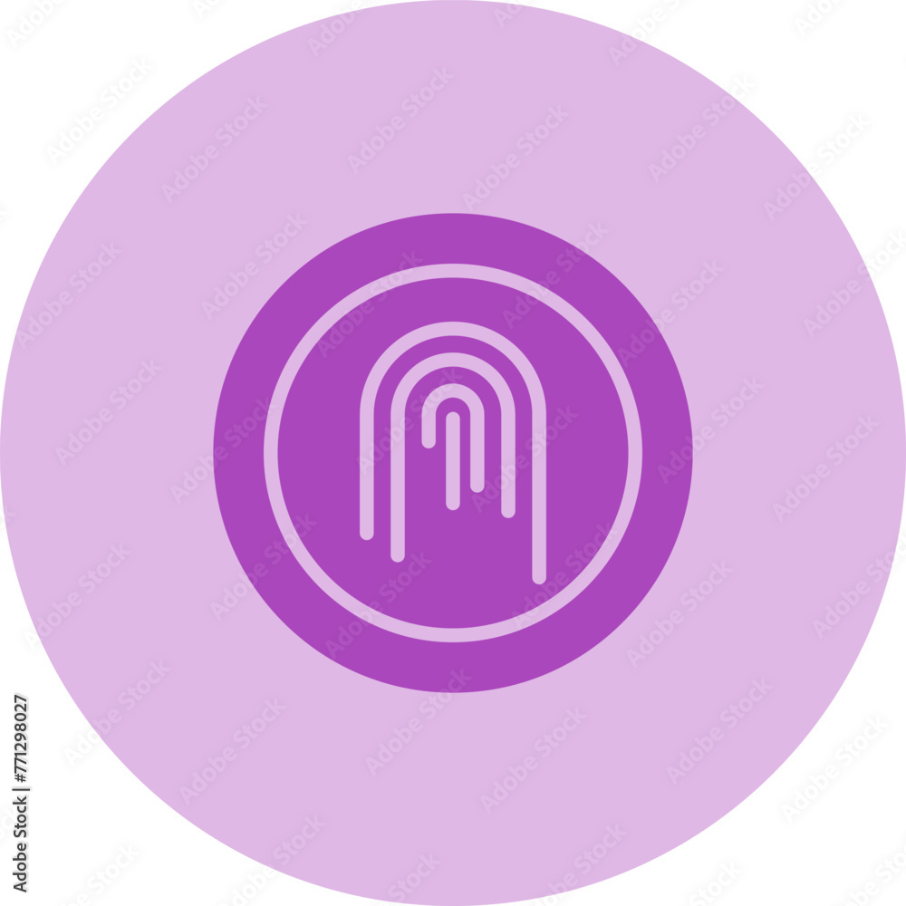 Sticker fingerprint vector icon