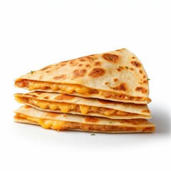 Fototapeta premium Quesadilla isolated on white background