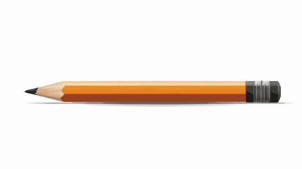 Illustration of a funny pencil that says Flat vector