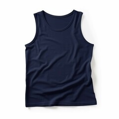 Navy Blue Tank Top isolated on white background