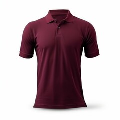 Bordeaux Polo Shirt isolated on white background
