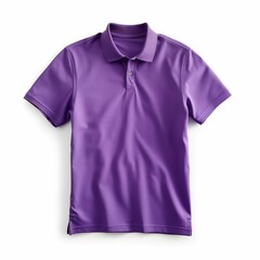 Purple Polo Shirt isolated on white background