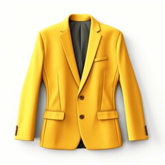 Yellow Blazer isolated on white background